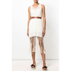Caravana Tulum Rodi white fringe dress